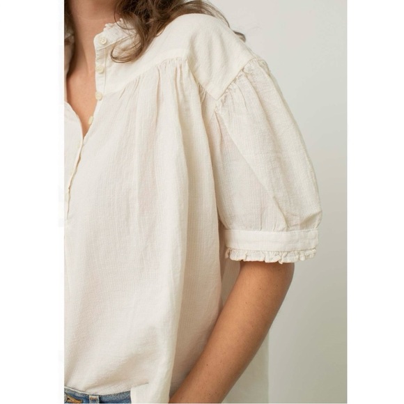 Esby apparel Dana cotton + linen gauze top - Picture 4 of 13